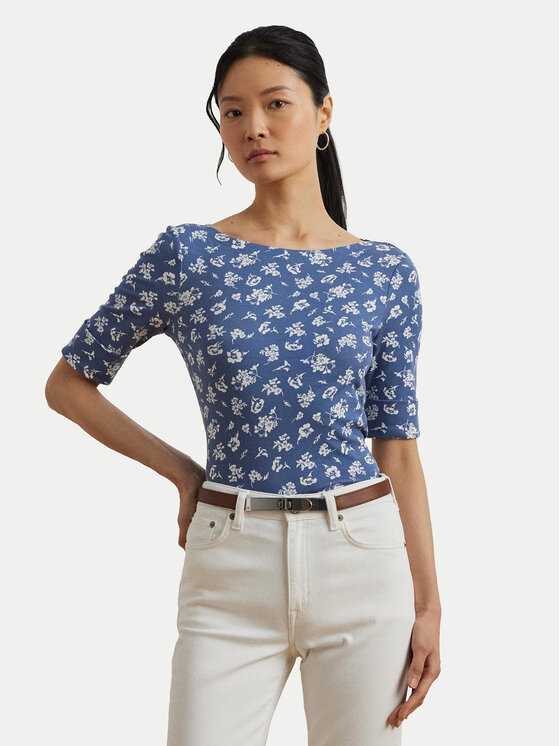 LAUREN RALPH LAUREN Блуза 200976991001 Син Slim Fit за Жени цена
