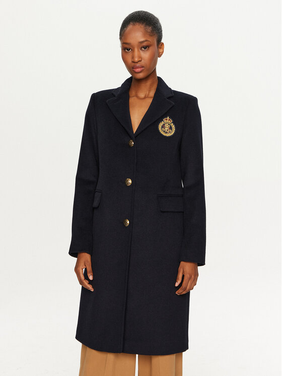 LAUREN RALPH LAUREN Вълнено палто 297958509002 Тъмносин Regular Fit за Жени цена