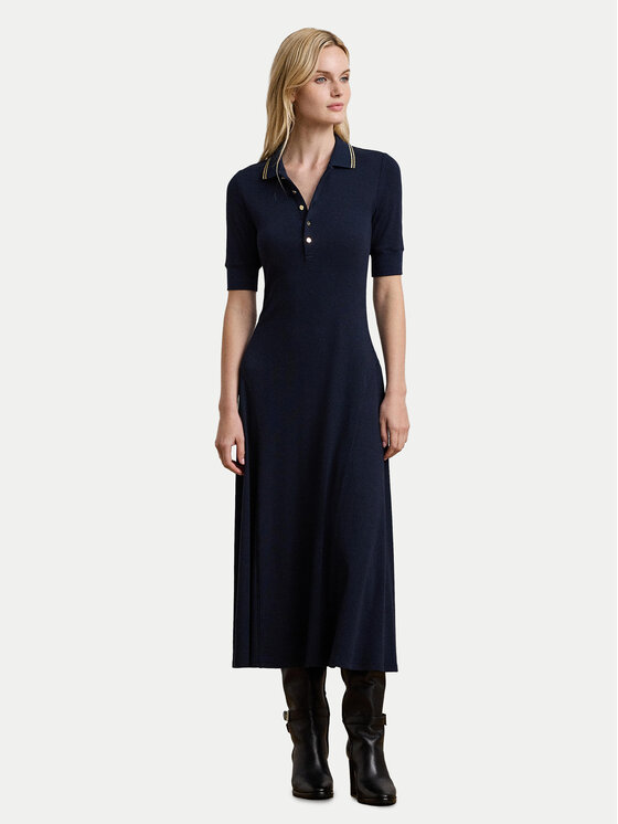 LAUREN RALPH LAUREN Ежедневна рокля 200957638001 Тъмносин Slim Fit за Жени цена