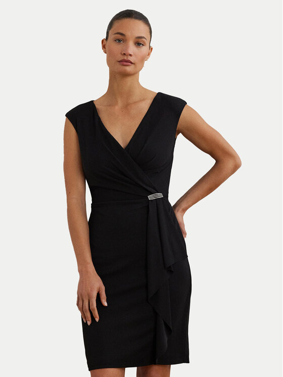 LAUREN RALPH LAUREN Коктейлна рокля 253906356002 Черен Regular Fit за Жени цена