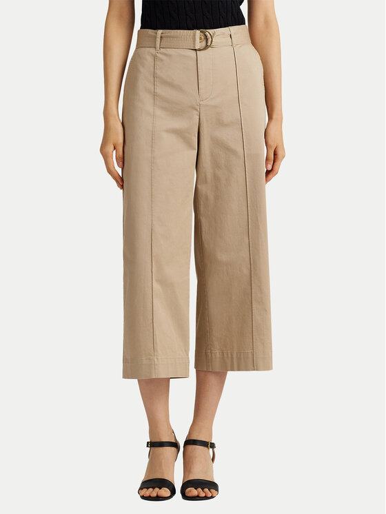 LAUREN RALPH LAUREN Панталони тип кюлоти 200876606004 Бежов Wide Leg за Жени цена
