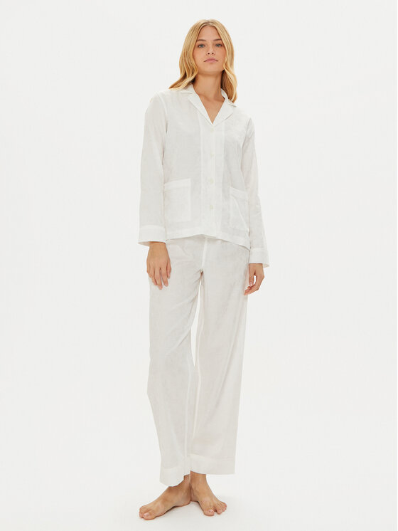 LAUREN RALPH LAUREN Пижама 2 Pc Garment ILN92366 Екрю Regular Fit за Жени цена