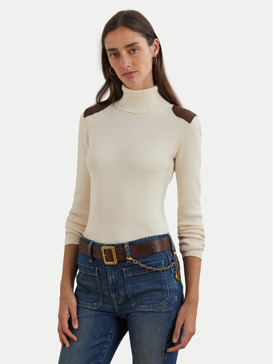 LAUREN RALPH LAUREN Поло 200951386001 Екрю Slim Fit за Жени цена