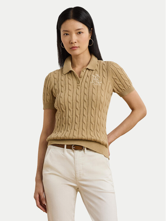 LAUREN RALPH LAUREN Пуловер 200932224011 Бежов Slim Fit за Жени цена