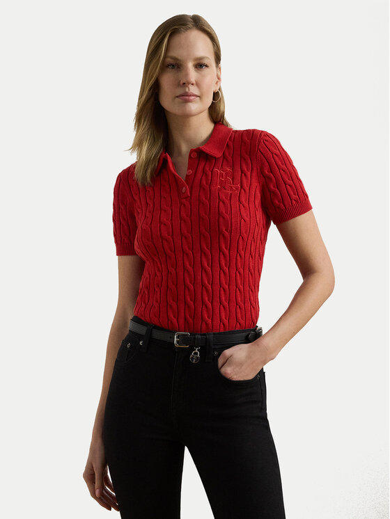 LAUREN RALPH LAUREN Пуловер 200932224012 Червен Slim Fit за Жени цена