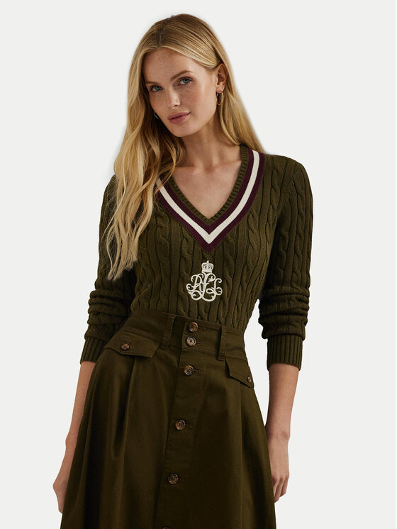 LAUREN RALPH LAUREN Пуловер 200951624001 Зелен Regular Fit за Жени цена
