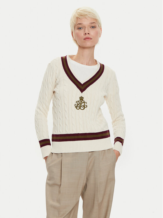 LAUREN RALPH LAUREN Пуловер 200951624002 Екрю Regular Fit за Жени цена