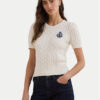 LAUREN RALPH LAUREN Пуловер 200961681002 Бял Slim Fit за Жени цена