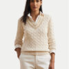 LAUREN RALPH LAUREN Пуловер 200963658001 Екрю Relaxed Fit за Жени цена