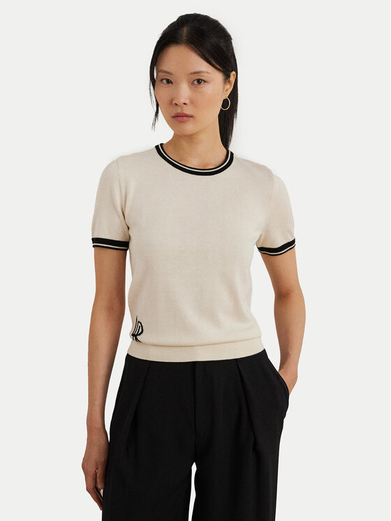 LAUREN RALPH LAUREN Пуловер 200963659001 Екрю Relaxed Fit за Жени цена