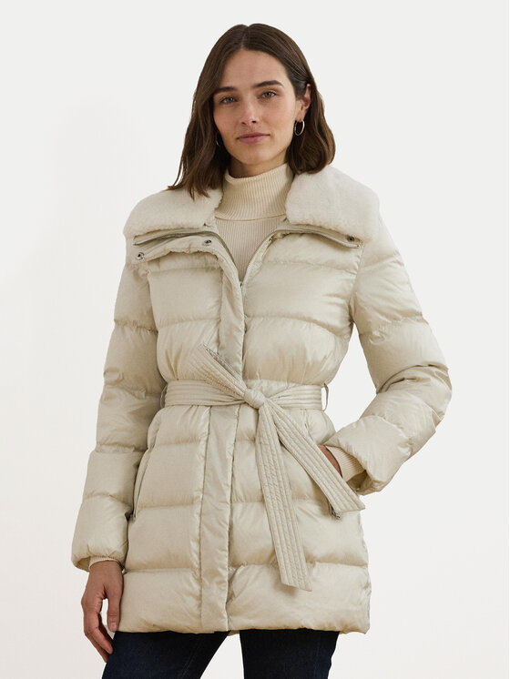 LAUREN RALPH LAUREN Пухено яке 297957500002 Екрю Regular Fit за Жени цена