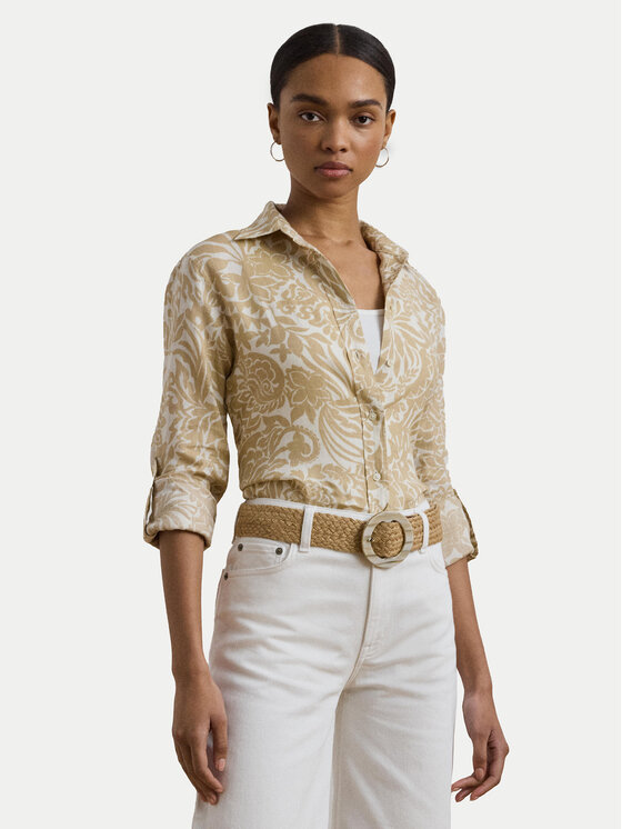 LAUREN RALPH LAUREN Риза 200963700002 Бежов Relaxed Fit за Жени цена