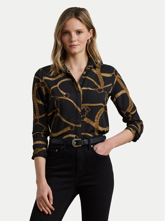 LAUREN RALPH LAUREN Риза 200970823001 Черен Classic Fit за Жени цена