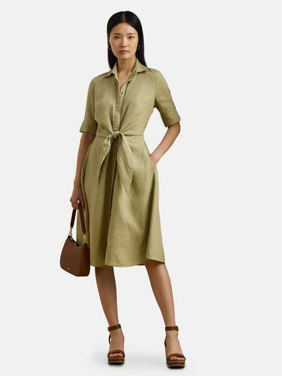LAUREN RALPH LAUREN Рокля тип риза 200905667015 Зелен Regular Fit за Жени цена