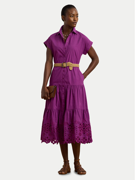 LAUREN RALPH LAUREN Рокля тип риза 200970821001 Виолетов Regular Fit за Жени цена