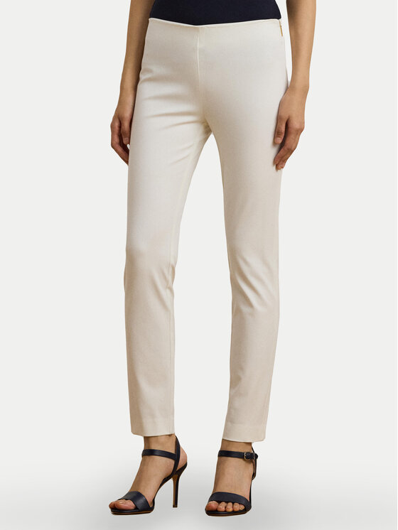 LAUREN RALPH LAUREN Текстилни панталони 200631310013 Бял Slim Fit за Жени цена