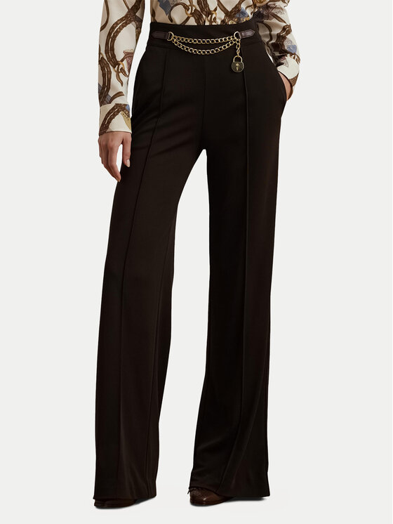 LAUREN RALPH LAUREN Текстилни панталони 200953573001 Кафяв Wide Leg за Жени цена