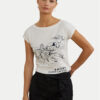 LAUREN RALPH LAUREN Тишърт 200971072002 Бял Relaxed Fit за Жени цена
