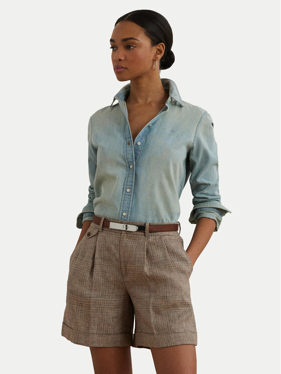 LAUREN RALPH LAUREN дънкова риза 200963850001 Син Classic Fit за Жени цена