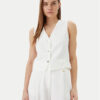 LOLA CASADEMUNT Елек LS2502007 Бял Regular Fit за Жени цена