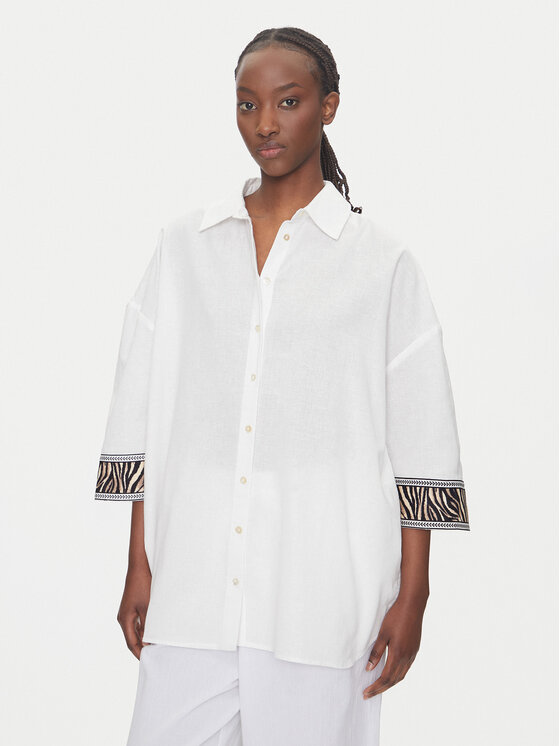 LOLA CASADEMUNT Риза LS2515036 Бял Relaxed Fit за Жени цена