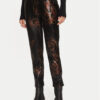 LOLA CASADEMUNT Текстилни панталони LF2414007 Черен Slim Fit за Жени цена
