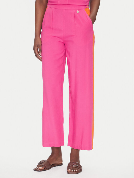 LOLA CASADEMUNT Текстилни панталони LS2514015 Розов Relaxed Fit за Жени цена