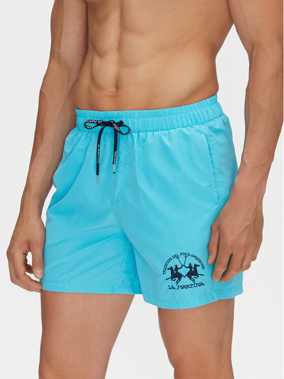 La Martina Плувни шорти Clint MAM001 PL115 Светлосиньо Regular Fit за Мъже цена
