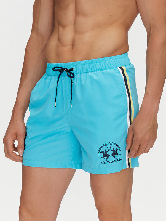 La Martina Плувни шорти Yarran MAM301 PL115 Светлосиньо Regular Fit за Мъже цена
