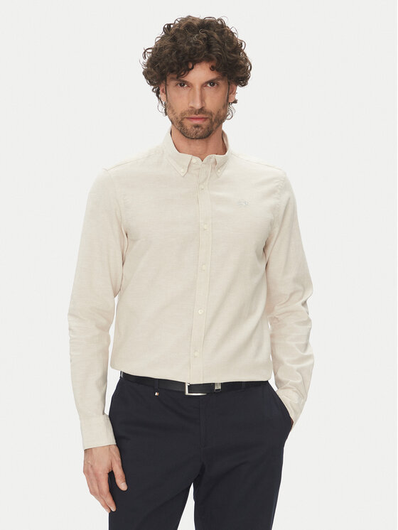 La Martina Риза Alvin MAC006 TL141 Бежов Regular Fit за Мъже цена