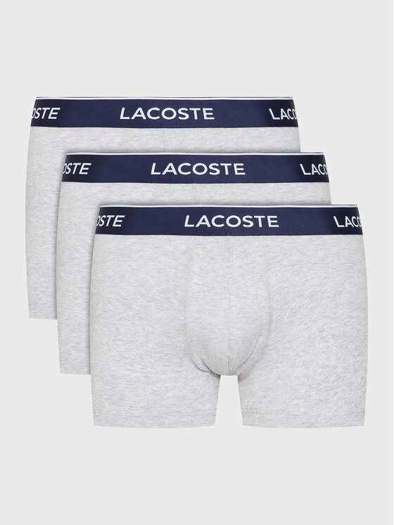 Lacoste Комплект 3 чифта боксерки 5H3389 Сив за Мъже цена