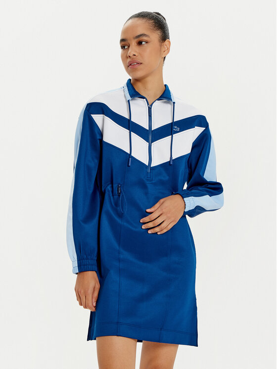 Lacoste Плетена рокля EF4946 Син Relaxed Fit за Жени цена