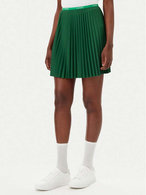 Lacoste Плисирана пола JF1403 Зелен Regular Fit за Жени цена