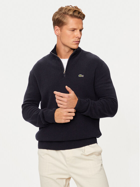 Lacoste Пуловер AH3052 Тъмносин Regular Fit за Мъже цена
