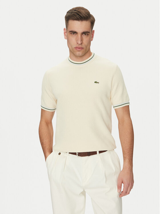 Lacoste Пуловер AH9301 Бежов Regular Fit за Мъже цена