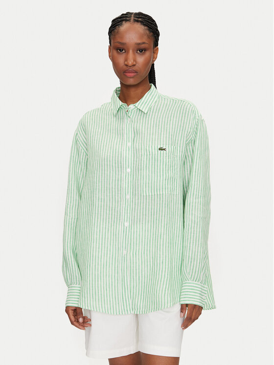 Lacoste Риза CF0054 Зелен Oversize за Жени цена
