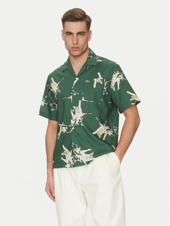 Lacoste Риза CH0113 Зелен Relaxed Fit за Мъже цена