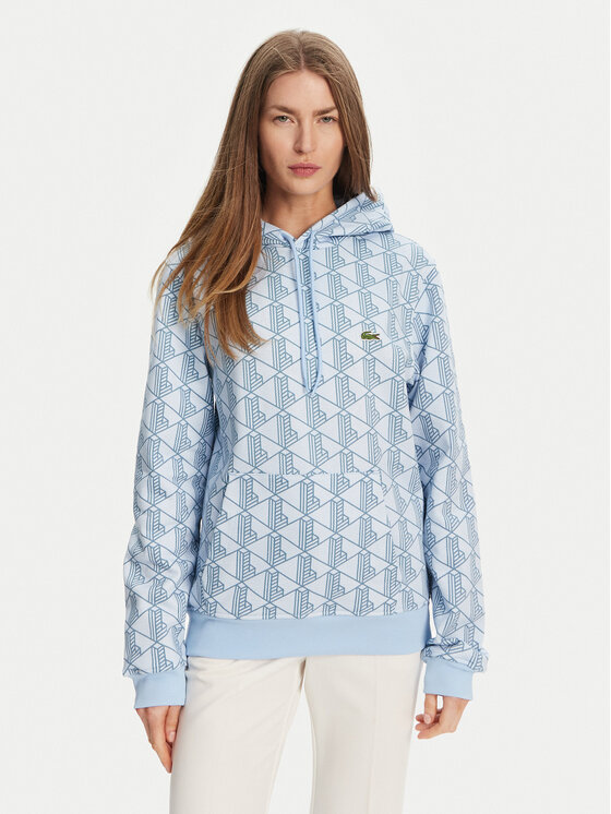 Lacoste Суитшърт SH2855 Светлосиньо Classic Fit за Жени цена