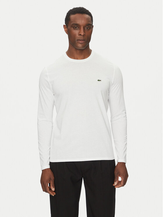 Lacoste Тениска с дълъг ръкав TH6712 Бял Regular Fit за Мъже цена