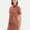Lacoste Тениска с яка и копчета DF3364 Кафяв Slim Fit за Жени цена