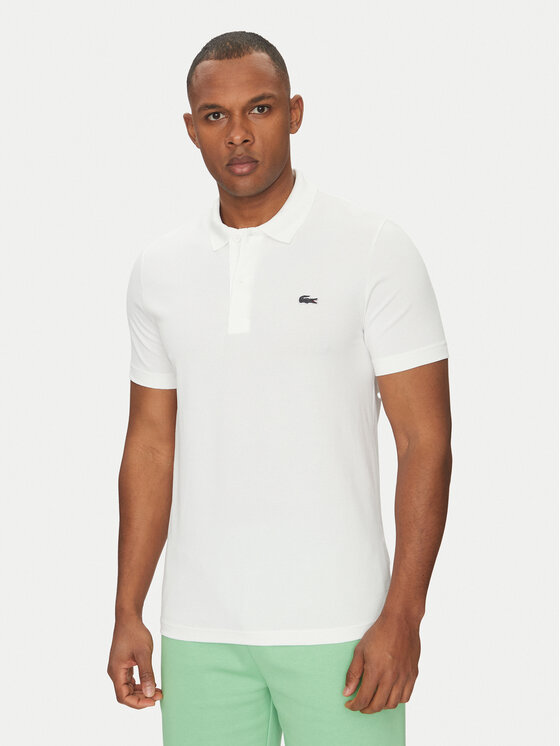 Lacoste Тениска с яка и копчета DH5522 Бял Regular Fit за Мъже цена