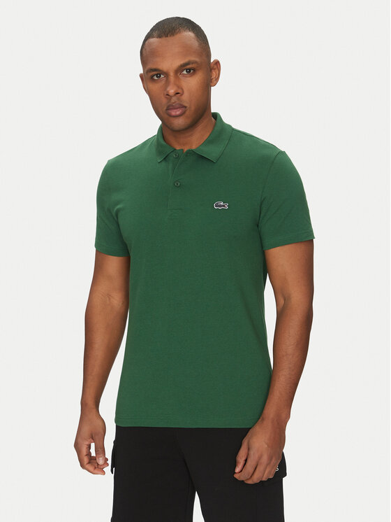 Lacoste Тениска с яка и копчета DH5522 Зелен Regular Fit за Мъже цена