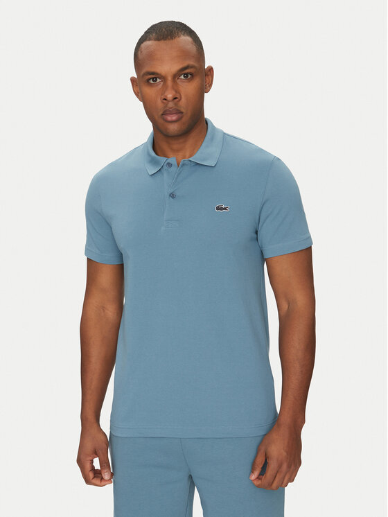 Lacoste Тениска с яка и копчета DH5522 Син Regular Fit за Мъже цена