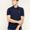 Lacoste Тениска с яка и копчета L1212 Тъмносин Classic Fit за Мъже цена