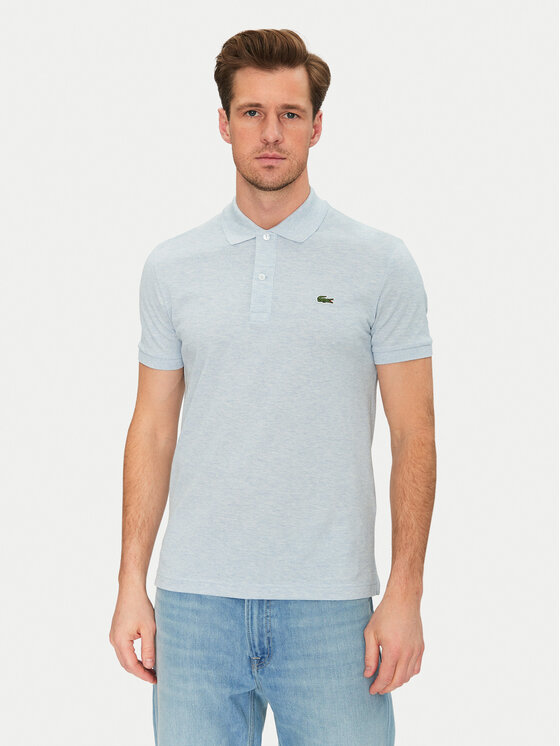 Lacoste Тениска с яка и копчета PH4012 Светлосиньо Slim Fit за Мъже цена