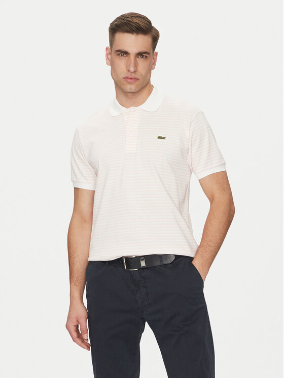 Lacoste Тениска с яка и копчета PH9753 Розов Classic Fit за Мъже цена