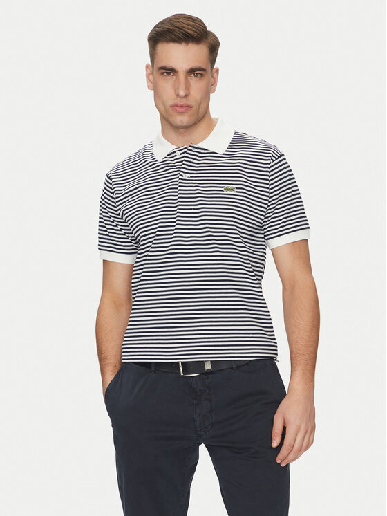 Lacoste Тениска с яка и копчета PH9753 Тъмносин Classic Fit за Мъже цена