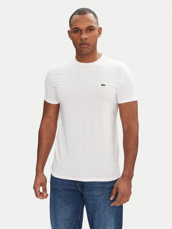 Lacoste Тишърт TH6709 Бял Regular Fit за Мъже цена