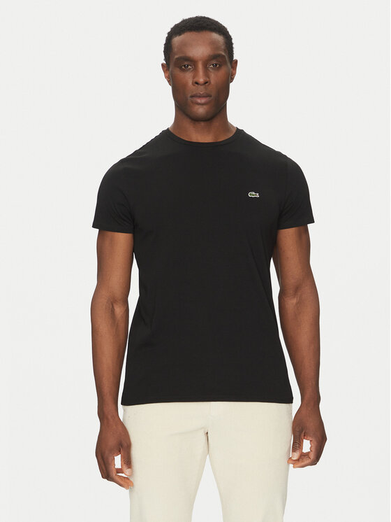 Lacoste Тишърт TH6709 Черен Regular Fit за Мъже цена