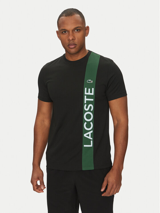 Lacoste Тишърт TH8938 Черен Regular Fit за Мъже цена